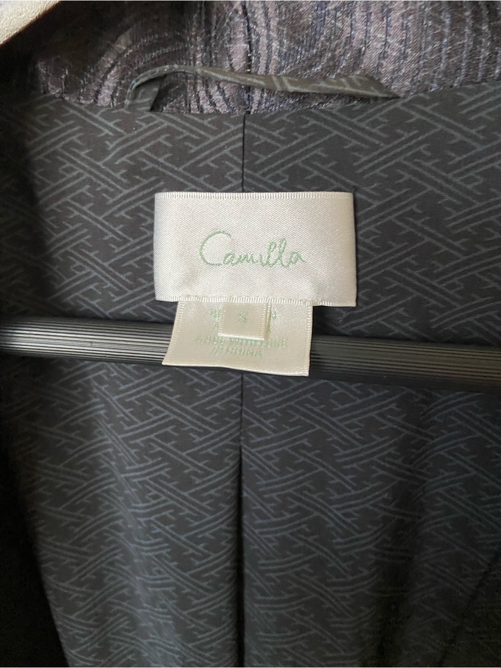 Camilla Navy blue Japanese Patterned Kimono Lined Jacket size S - Picture 4 of 11